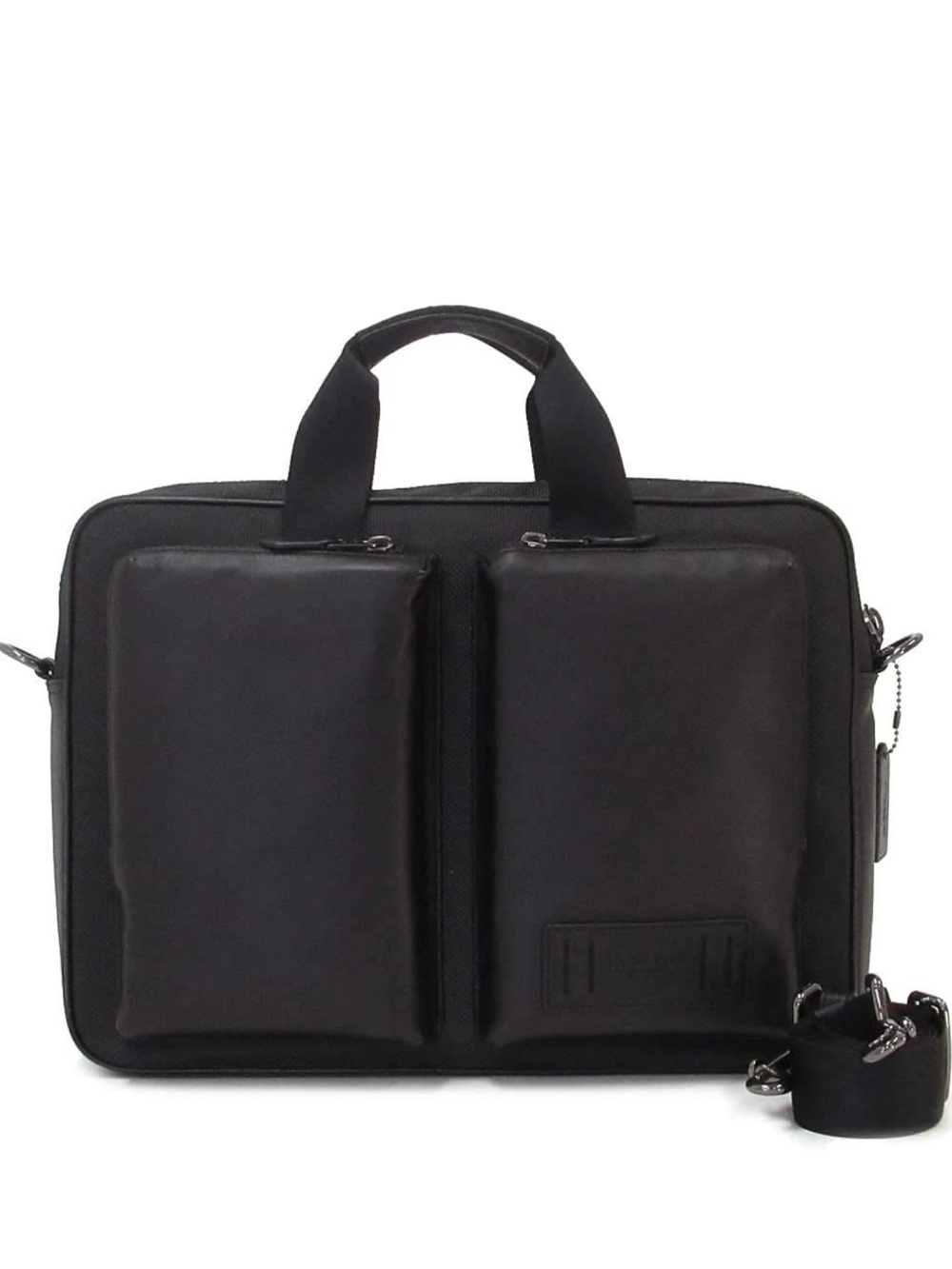 Coach Black Men's Dual-Pocket Laptop Briefcase